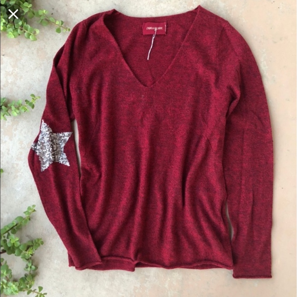 Zadig & Voltaire Red Wool Sweater LIKE NEW
